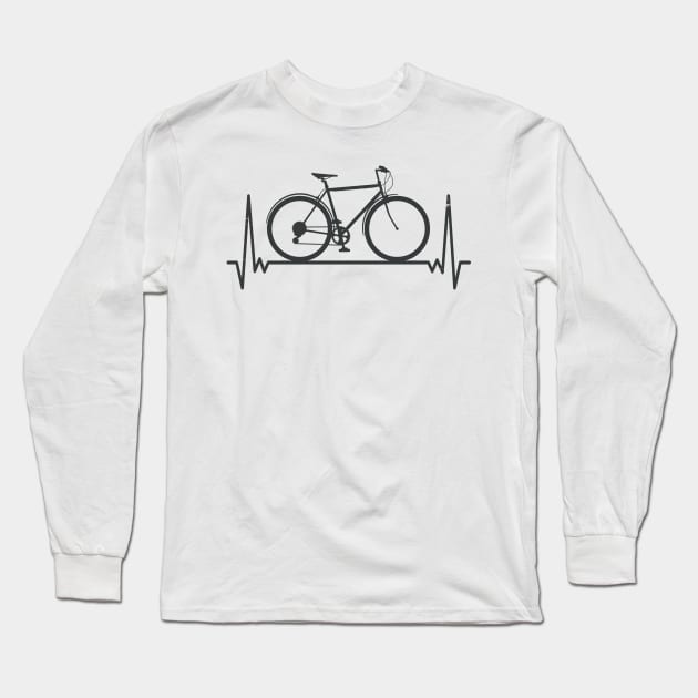 Heartbeat Bike Life Long Sleeve T-Shirt by Promen Shirts